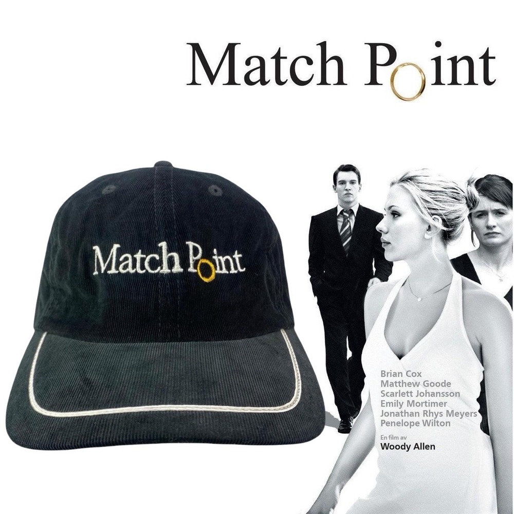 Vintage 2000s Match Point Woody Allen Scarlett Johansson Psycho Movie Promo Hat